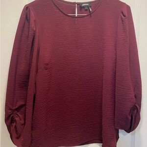 DKNY Women's Deep Burgundy Blouse